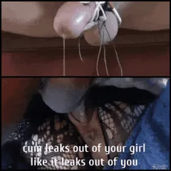 cuckold cum leaking out of wife