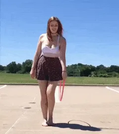 veronica ellen showing off her amazing hula hoop skills