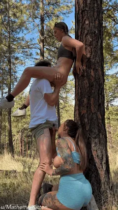 took a break during our hike PublicBlowjobs