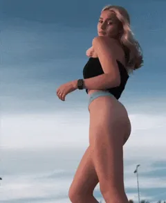athletic cute teen turns around