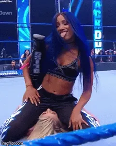 sasha banks wildin on alexa bliss