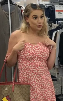 fooling around at the store