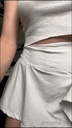 grace charis nudes lifted her already short skirt