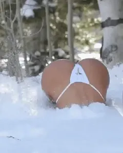 playing in the snow