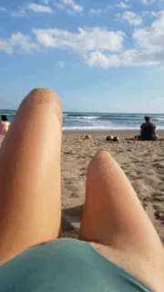 not afraid to show pussy hairstyle at beach