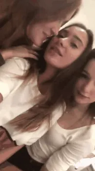 teens kissing