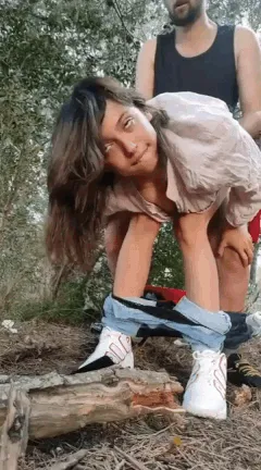 adorable teen fucked in the forest