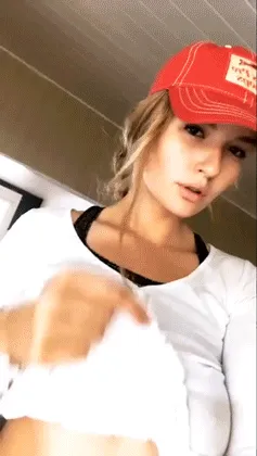 big breasted blonde teasing
