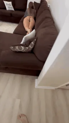 This girl's provocative pose and outfit make my dick hard