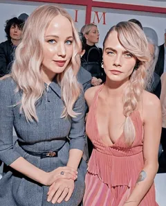 cara delevingne is taking jennifer lawrence to strap on pound town when they go home