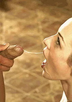 bj pulling in the string of cum