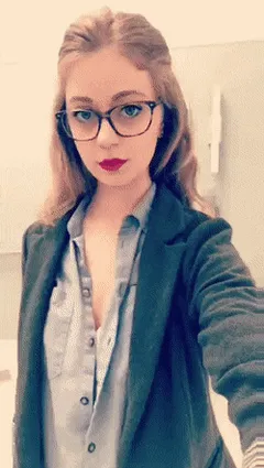 redhead flashing tit gif