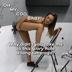 you love when she rides bbc at the gloryhole