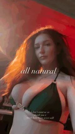 Redhead with huge natural melons (and she really wants you to know that last bit)