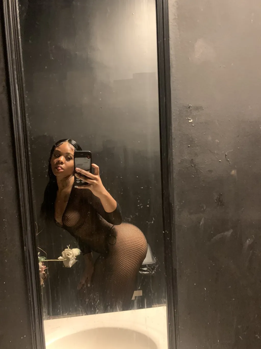 Bad Ebony Slim thick Stripper Bitch